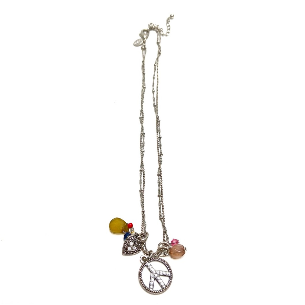 American Eagle Peace Charm Necklace